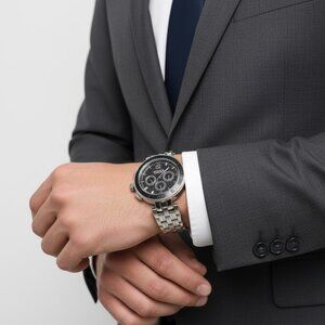 New Authentic VERSUS VERSACE Logo Gent Chrono Bracelet Watch